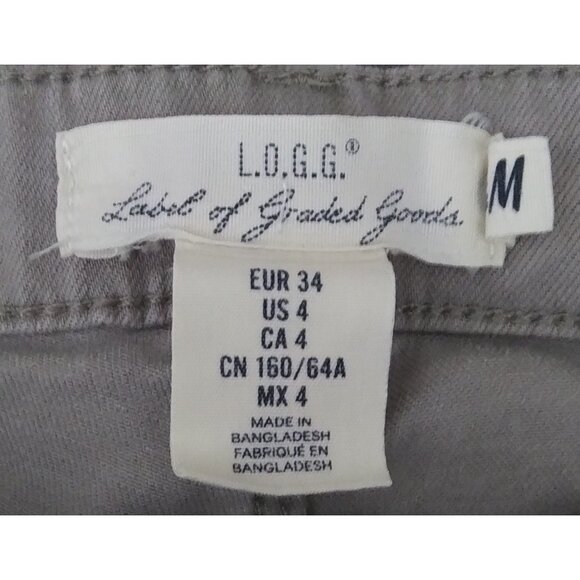 H and M LOGG Jeans Size 4 Tan Beige Skinny Pockets Denim Pants - Picture 3 of 3